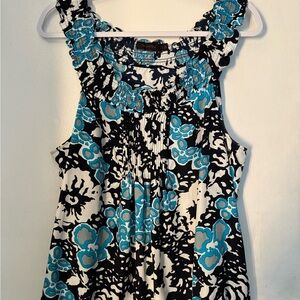 The Limited Floral Blue and Black Women's Top